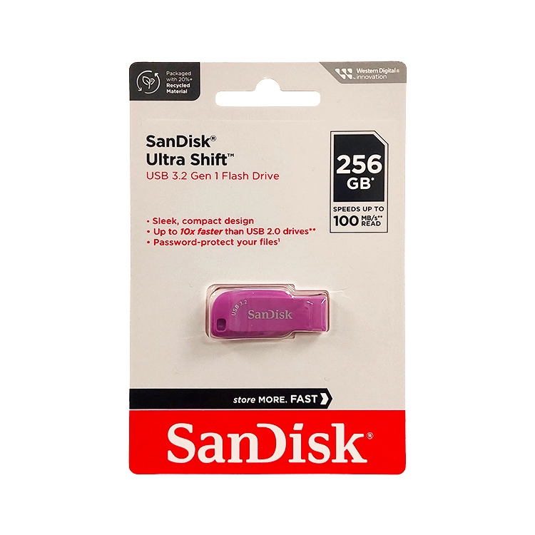 Pendrive Sandisk 256GB Ultra Shift Violeta Art.SDCZ410-256G-G46CO
